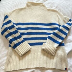 KULE Mock neck striped sweater